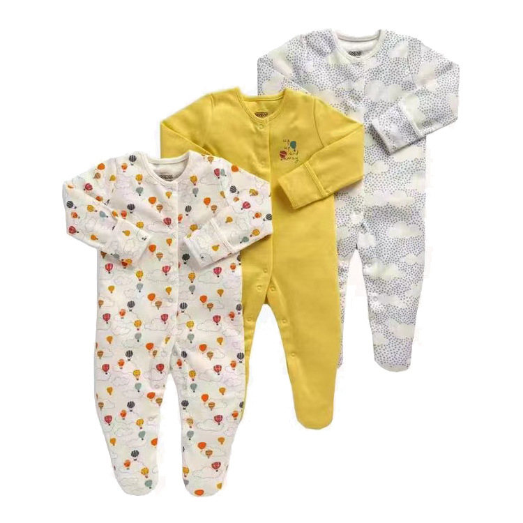 外国貿易の子供服春秋タイプの赤ちゃんのワンピースの長袖は足を包んでパジャマの新入生の赤ちゃんのプレゼントの箱を登ります。