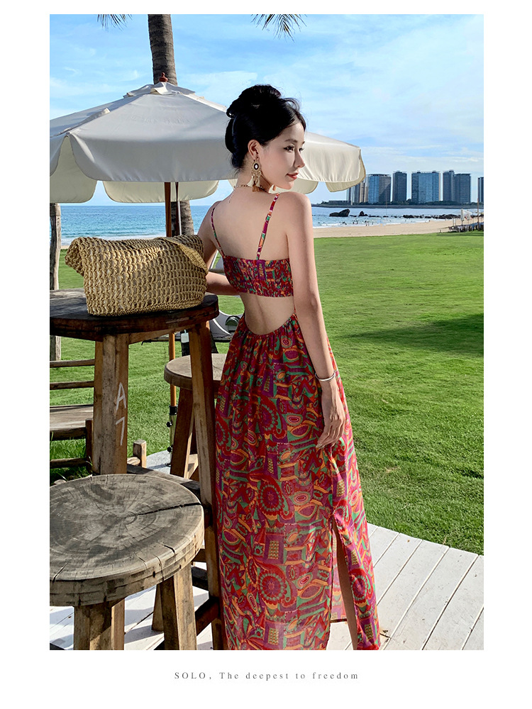 F6593 640K ÁO HAI DÂY NỮ SHETDT DÁNG ÔM BODY GỢI CẢM SEXY MÙA HÈ HỌA TIẾT HOA HAI DÂY HỞ VAI THỜI TRANG NỮ ĐỒ ĐI BIỂN VÁY MAXI G02 SẢN PHẨM MỚI