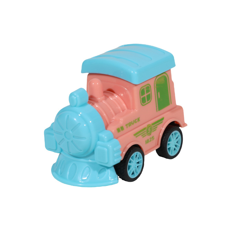 Puesto de venta al por mayor juguetes educativos para niños Tire hacia atrás pequeño tren modelo de dibujos animados mini tren cabeza de la venta caliente juguetes de regalo