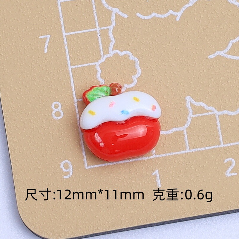 迷你圣诞节雪人卡通diy饰品配件奶油胶树脂小配件发夹美甲材料包|undefined