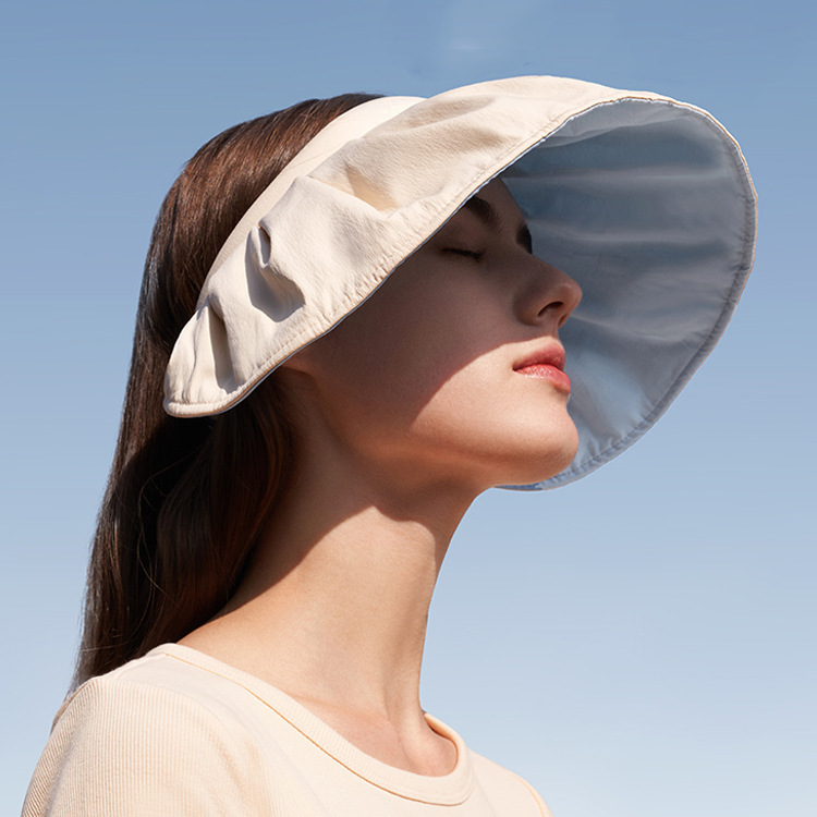 Summer shell sun hat female UV protection summer cover face beach sun hat riding empty top female sun hat