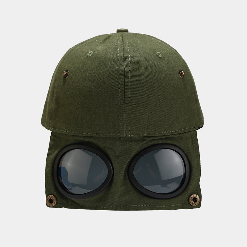 Versione coreana di occhiali hip-hop, occhiali da sole da baseball da uomo e da donna, cappello protettivo da pilota, alla moda, traspirante,_voghion.com