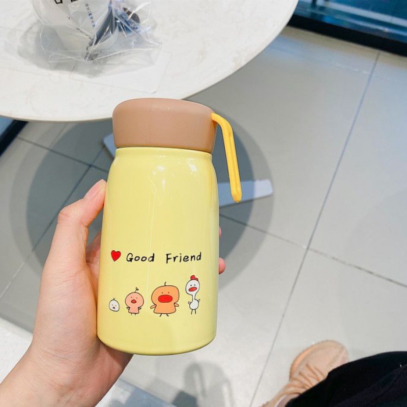 韩版小清新手提保温杯不锈钢学生喝水杯子户外水杯少女心便携|undefined