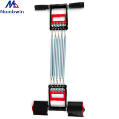 Three-purpose pedal tensioner, multi-purpose adjustable poundage chest expander, spring arm strengther, chest muscle trainer