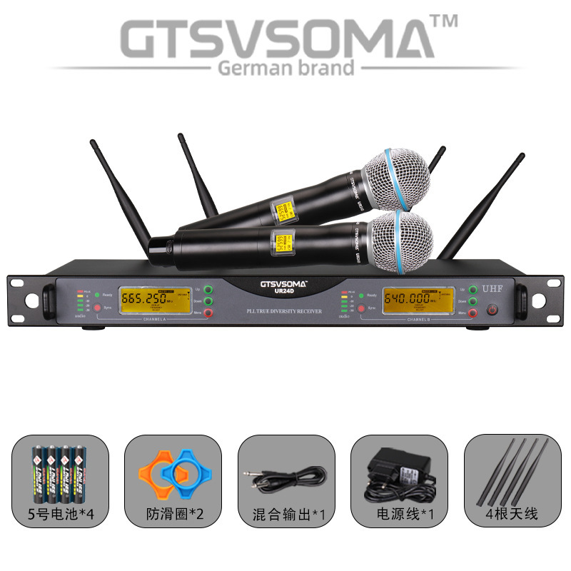 GTSVSOMA™UR24D専門UHF無線マイクKTVマイク屋外舞台公演ウェディング会議|undefined