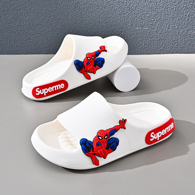 Boys' Slippers Indoor Non-Slip Soft Bottom Children's One-Word Slippers Handsome Slippers Baby Children's Home Spider-Man