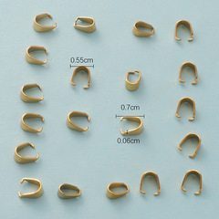 Hot selling 3*7mm stainless steel melon seed buckle opening pendant buckle DIY jewelry accessories necklace buckle jewelry buckle pendant buckle