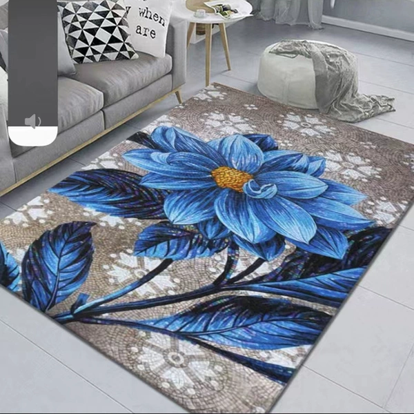 Crystal velvet print living room floor mats-23