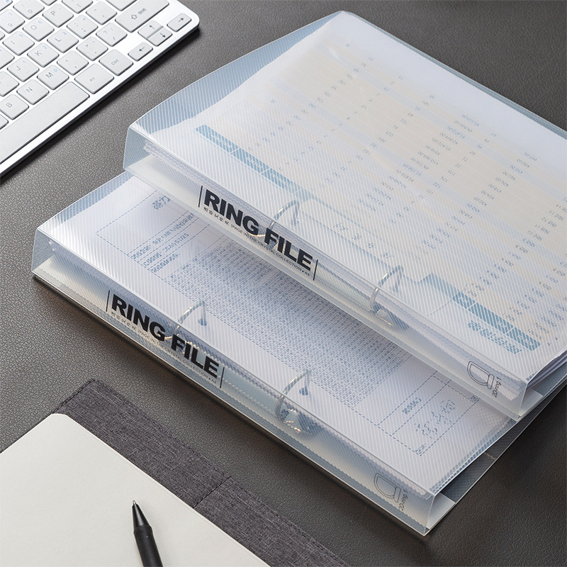 Deli 5381 Carpeta de papel A4 Carpeta de hojas sueltas carpeta transparente doble agujero insertar Carpeta de encuadernación colección bolsa de almacenamiento