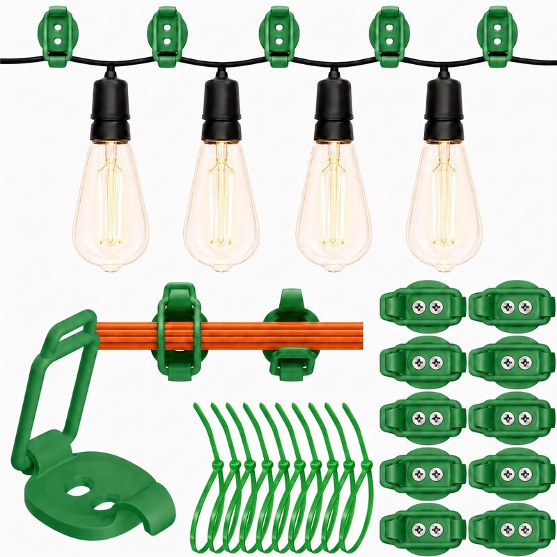 Cross-border outdoor light clip Light HangerClip self-adhesive light bulb holder garden decorative light string hook