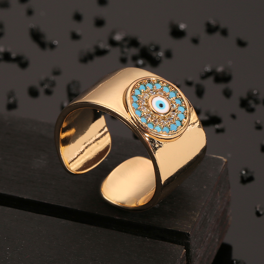 مجوهرات يدوية جديدة من  ، وخواتم الزركون المطلية بالذهب المصنوع من النحاس display picture 5