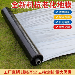 Thickened Silver and Black Two-Color Reflective Mulch Film for Insulation and Planting, Plastic Film for Insect Prevention
