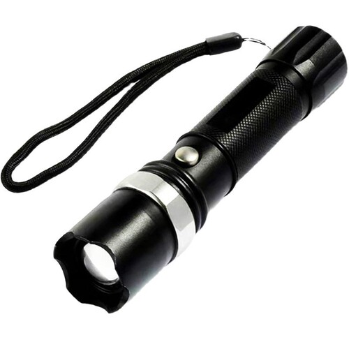 Cross-border led cycling dimming outdoor lighting charging set aluminum alloy manufacturer wholesale zoom bright flashlight