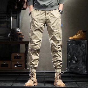 American Style Retro Outdoor Workwear Pants Men's Autumn and Winter Fashional Brand Loose Leg Pants Spring and Autumn Men's Casual Pants