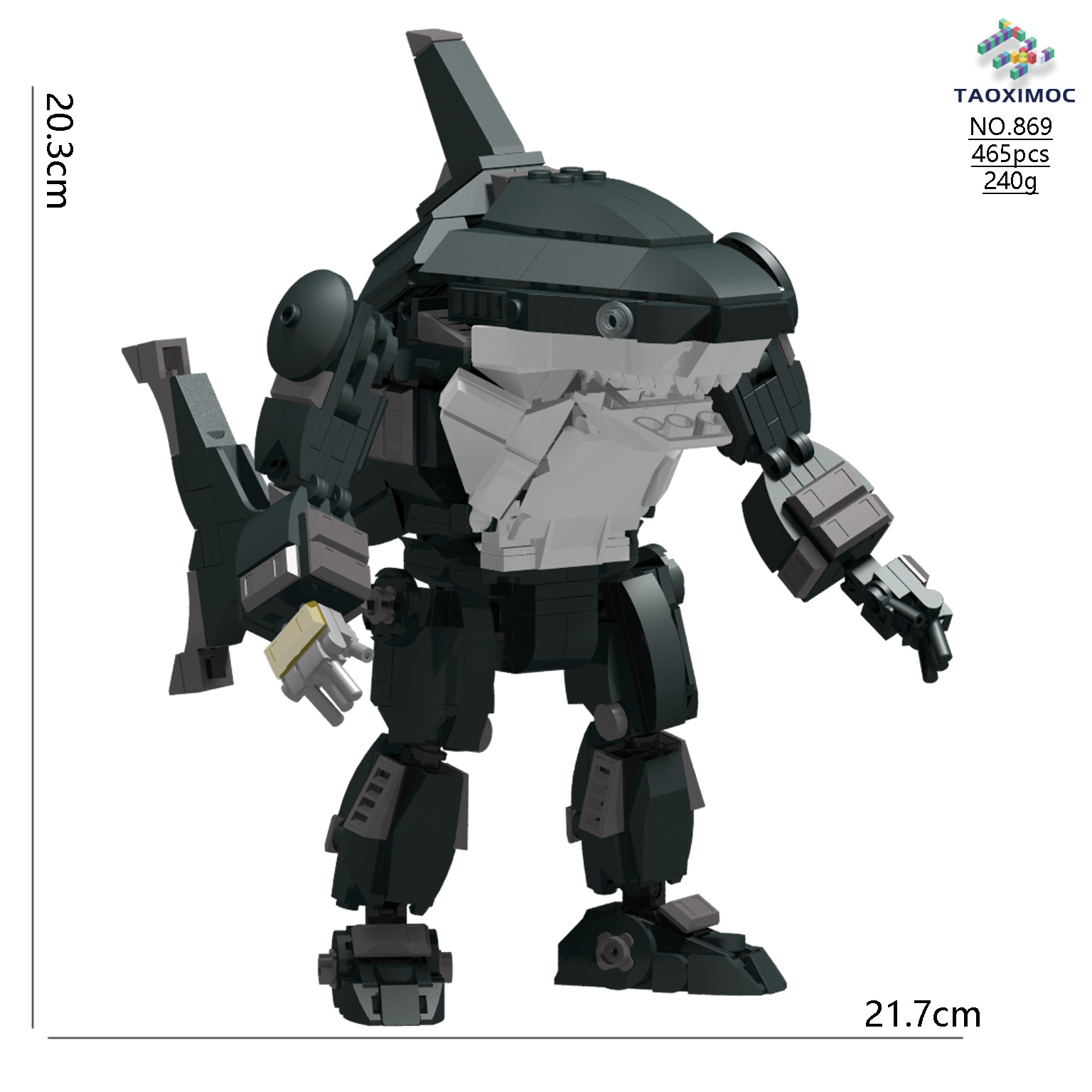 869 블랙 골드 상어 기계 짐승