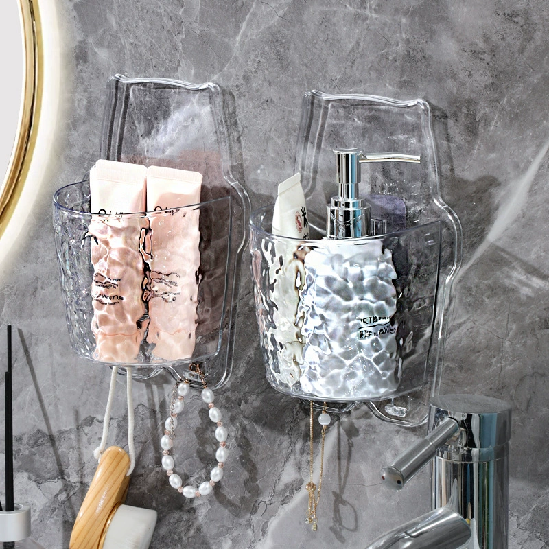 Настенный органайзер для хранения, легкий люкс, без сверления, для ванной комнаты, волшебный органайзер для туалетных принадлежностей, компактное решение для хранения.