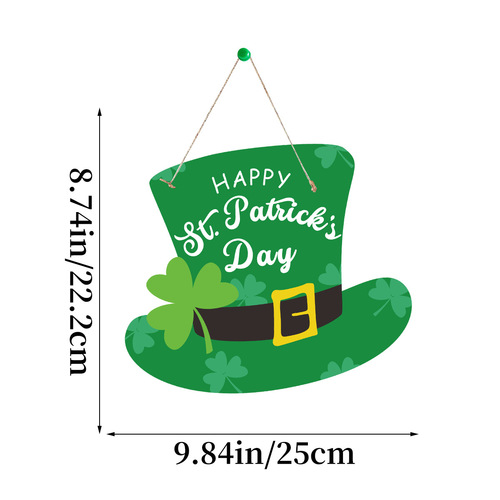 St. Patrick's Day Decoration Door Sign Hanging Irish Festival Outdoor Porch Layout Hanging Sign Wholesale Customization