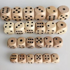 メーカー16mm木の色のサイコロの点数の丸い角のサイコロの酒令の色の子のマージャンのサイコロの木のサイコロ