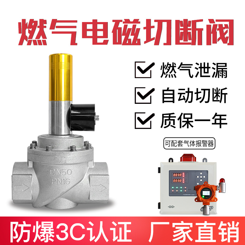 Electromagnetic valve for commercial use, organic explosion-proof alarm