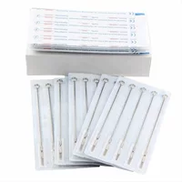 Liqi Tattoo Supplies Одноразовые традиционные иглы для татуировки Полный набор смешанных игл для татуировки, 50 шт., линия резки, туманообразующие иглы, трансграничные