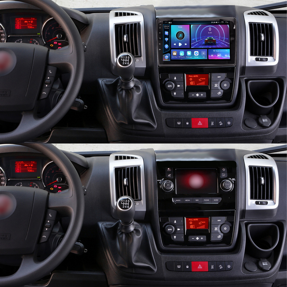 Aplicable a 06 - 16 Fiat Ducato Android navegación de automóviles Fang Yitong cuatro núcleos / ocho núcleos pantalla de control central