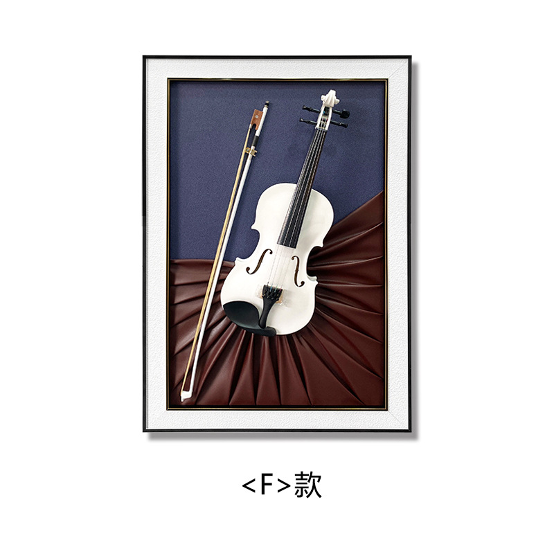 Violín pintura decorativa tridimensional colgando pintura comedor dormitorio música violín arte pintura pasillo sala de estar pintura decorativa
