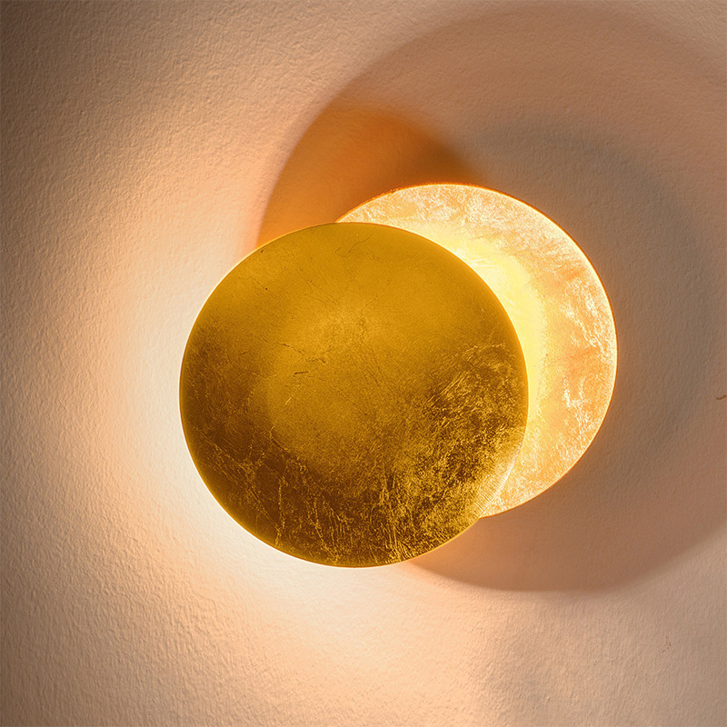 Led Solar Eclipse and Lunar Eclipse Bedroom Wall Lamp, Nordic Light Luxury Modern Rotatable Bedside Iron Art Staircase Lamp Led Solar Eclipse and Lunar Eclipse Bedroom Wall Lamp, Nordic Light Luxury Modern Rotatable Bedside Iron Art Staircase Lamp