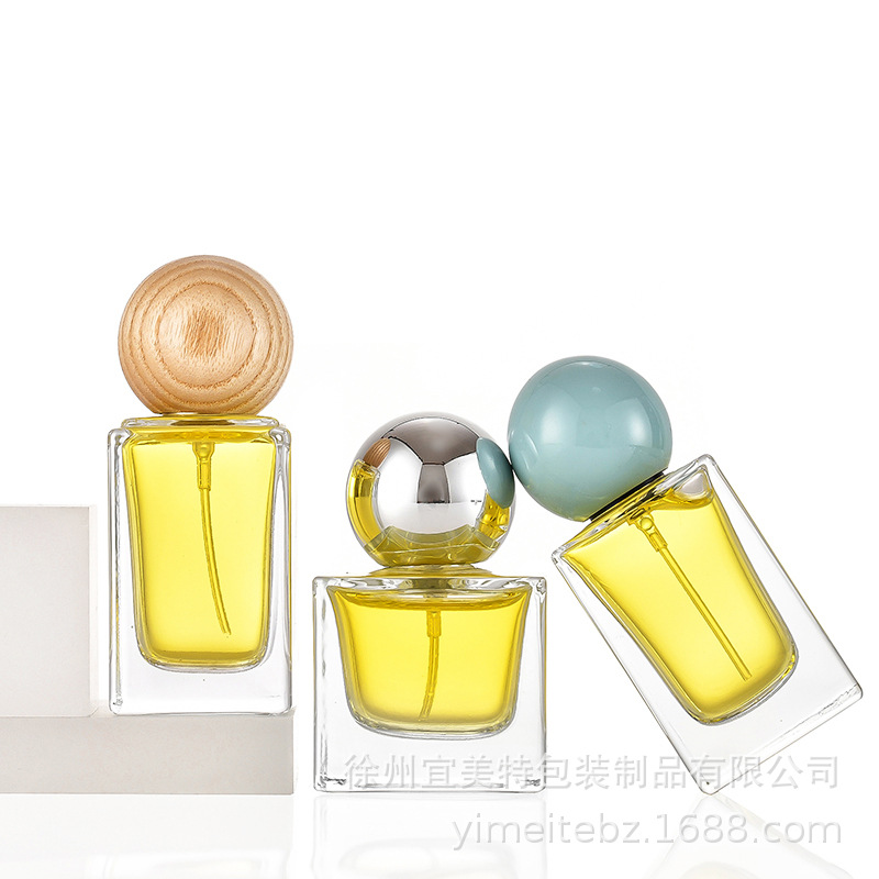 Transparent rectangular perfume