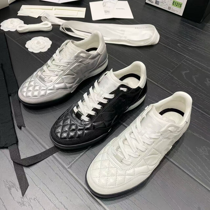 Top Version of Small Fragrant Gold and Silver Horn Quilted Pattern Forrest Gump Shoes 2025 Spring and Summer New Casual Sports Moral Training Shoes Women's Shoes