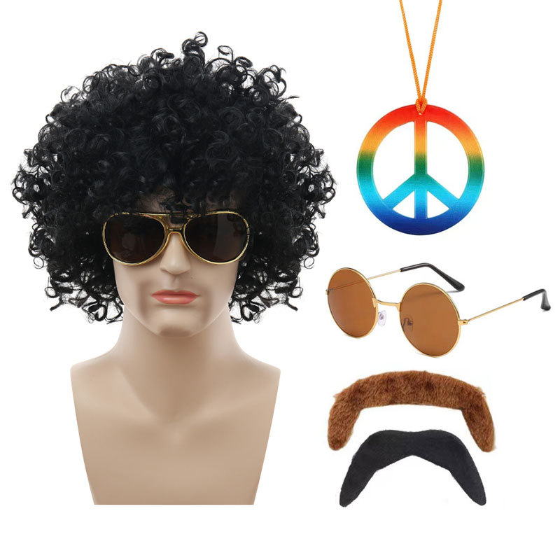 검은 팬 [다크 브라운 필름 + 컬러 2 + 수염]]