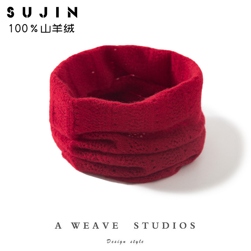 秋冬款源头产地100纯山羊绒男女通用经典款镂空超A级针织围脖脖套