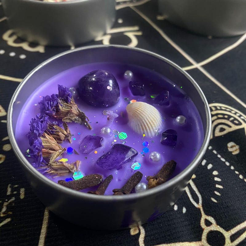 Conchas de flores secas modelado vela hecha a mano piedra de color cera de banana adornos de dormitorio set vela mayorista