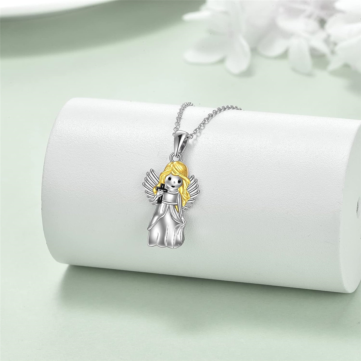Heißer Verkauf Neue Engel Kleines Mädchen Schöne Und Elegante Vielseitig Anhänger Halskette Exquisite frauen Zubehör_voghion.com