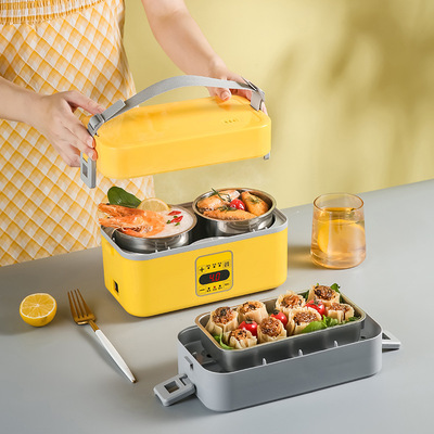 Portable heating Lunch box heat preservation electrothermal Lunch box Workers student double-deck Steaming and boiling Easy Lunch box gift wholesale