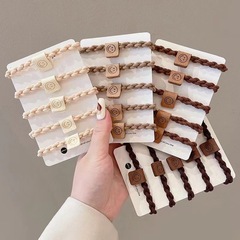 High elastic headband hair band for women with hair ball head rubber band new bold fashion simple leather band hair accessories headgear