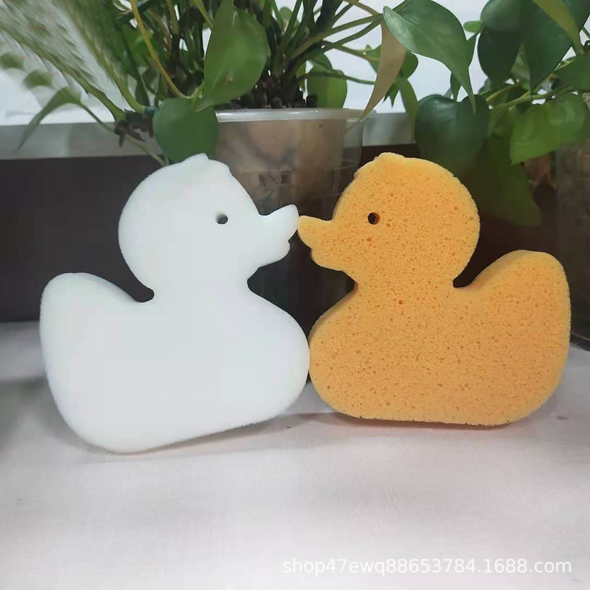 软质起泡海绵白色鸭子小黄鸭吸油海绵浴缸泳池温泉海藻清洁海绵