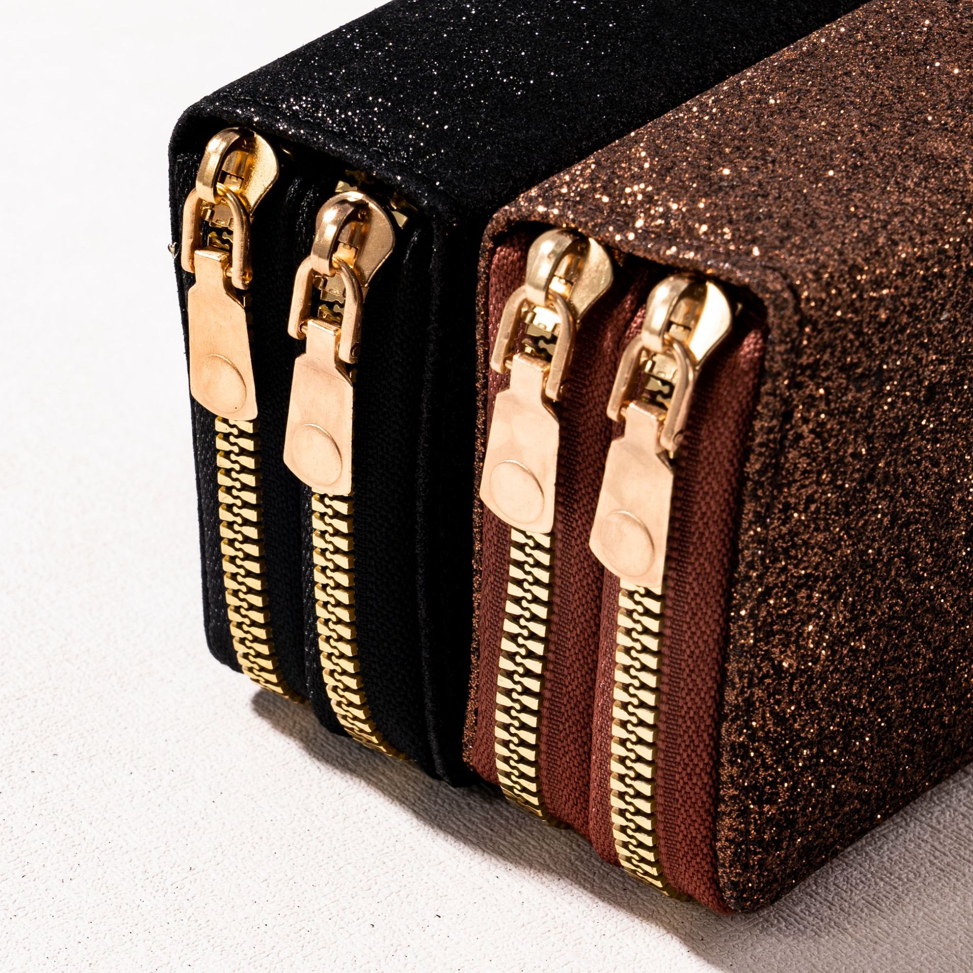 Nuovo stile da donna con doppia cerniera a fisarmonica porta carte con cielo stellato porta carte flash multi slot per carte porta documenti da donna alla moda_voghion.com