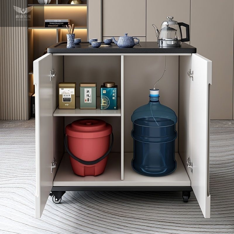 Sofá de sala de estar mesa de té lujoso luz balcón mesa de té móvil pequeño té doméstico pequeño carro de té mesa de té