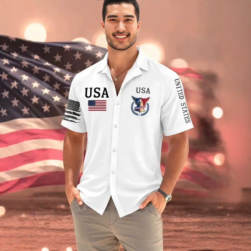 2026 Cross-Border Independent Website Summer Men's New Cuban Collar Short-Sleeve Shirt 3D Digital Print Men's Casual Hot-Selling 2026 Cross-Border Independent Website Summer Men's New Cuban Collar Short-Sleeve Shirt 3D Digital Print Men's Casual Hot-Selling