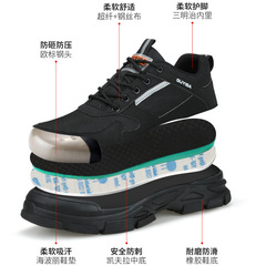 Men's Safety Shoes with Anti-Puncture and Anti-Smash Protection, Stylish, Comfortable, Durable Worksite Protective Shoes