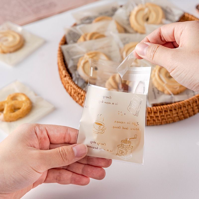 饼干雪花透明包装袋曲奇烘焙自封牛轧糖曲奇饼糖果自封袋单独袋子