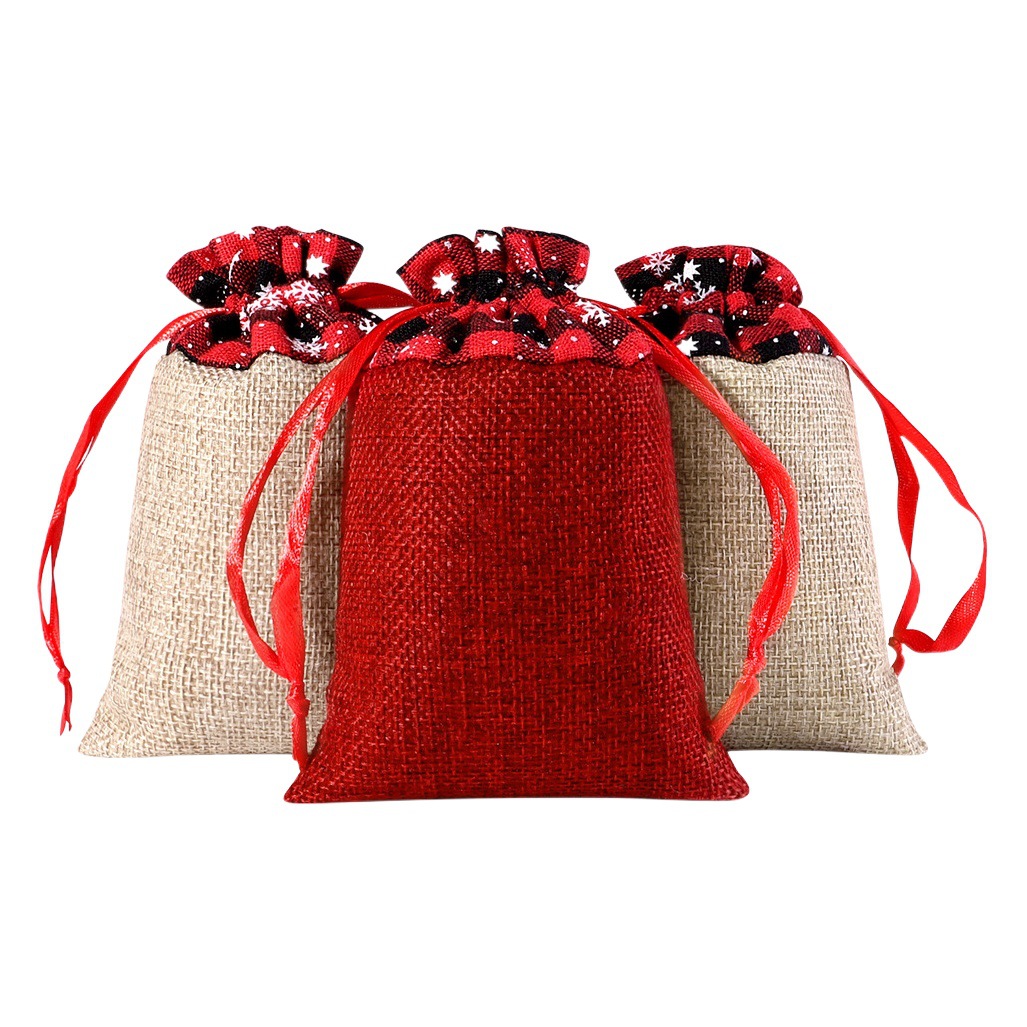 Transfronterizo saco de Navidad traje CALENDARIO DE Adviento Nuevo regalo de Año colgante bolsa Lino Navidad regalo bolsa traje