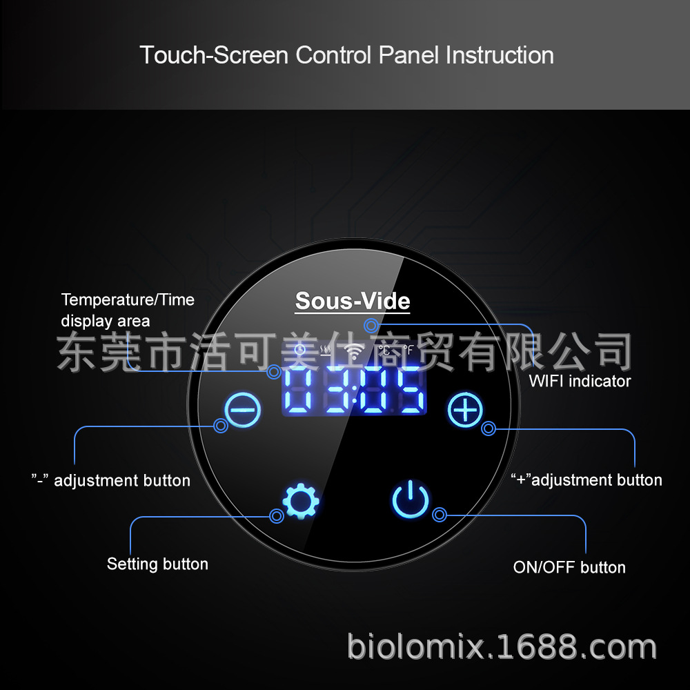 Inteligente WiFi App Control de cuatro generación impermeable baja temperatura vacío lenta máquina grasa máquina cocina palo sous Vide image 4
