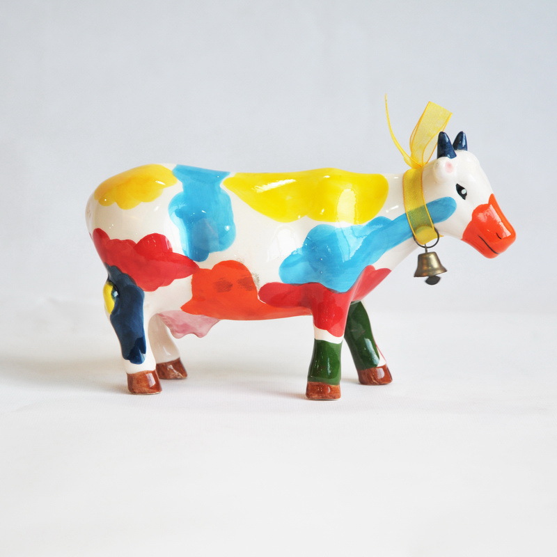 Cerámica vaca vaca hucha vaca hucha ternera hucha dibujos animados adorno de vaca moneda para niños tarro de almacenamiento de toros