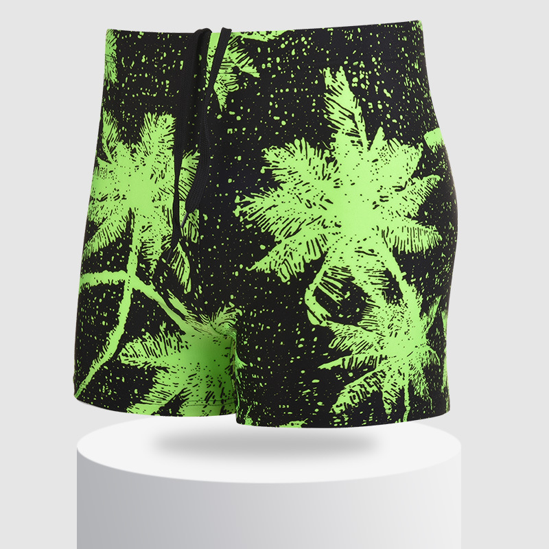 Traje de natación de playa de verano para nuevos hombres traje de equipo de natación de boxeador impreso de secado rápido de moda anti-vergüenza