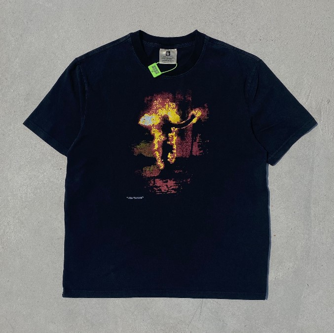 Vtg半袖男アメリカンヴィンテージマンソンセントレトロダークダーク欧米古いfogスタイルハイストリートtシャツ