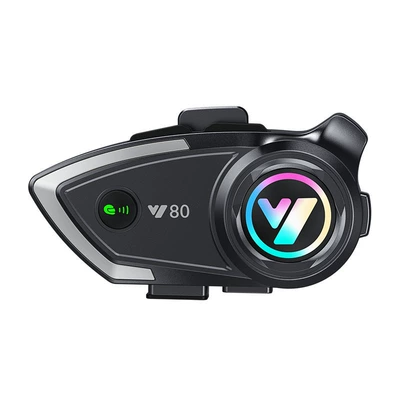 Y80 Helmet Bluetooth Headset Eq Sound Effect Heavy Bass Waterproof Dustproof Intelligent Noise Reduction Motorcycle Helmet Headset (Motorcycle Helmet Headset) - black-soft-mic