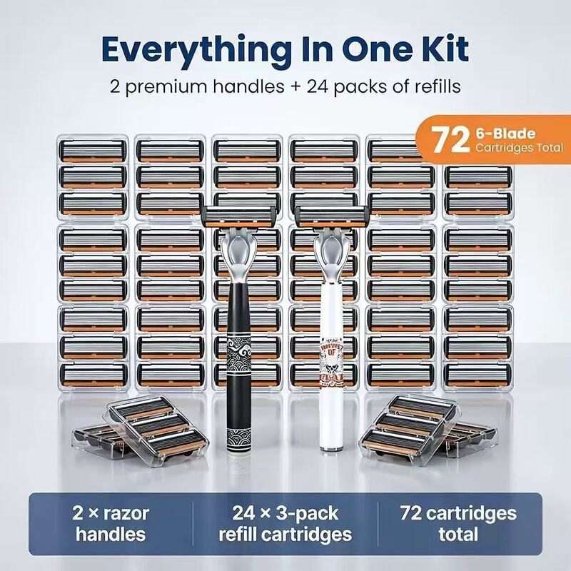 20266 6-Layer Manual Razor for Men, 6-Blade Razor Head, Wholesale in Stock, Manual Razor 20266 6-Layer Manual Razor for Men, 6-Blade Razor Head, Wholesale in Stock, Manual Razor