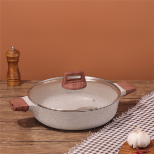 2024 New Household Kitchen Multifunctional Binaural Anti-scalding Soup Pot European-style Shallow Soup Pot for Gas Stove and Induction Cooker Universal