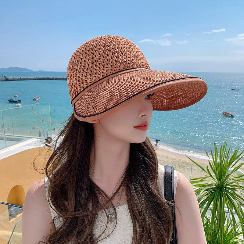 Spring summer knitted travel baseball cap, hat solar-powered, sun protection, wholesale
